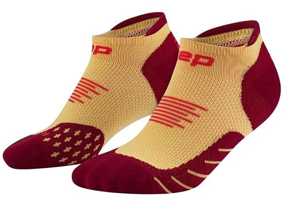 Носки женские CEP C005W Run No Show Marigold/Burgundy - Фото 3 большая
