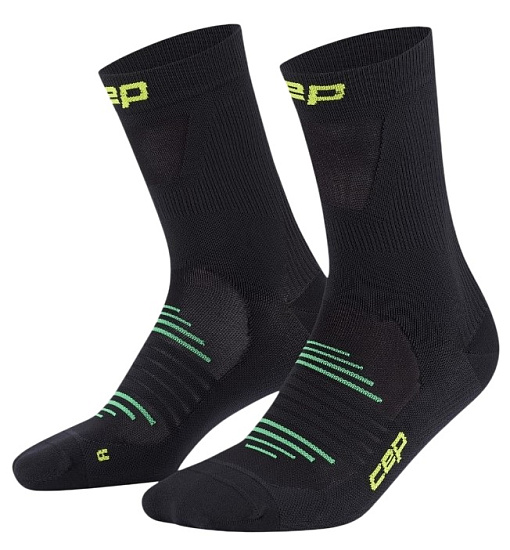 Носки женские CEP C2UPW Pro Run Ultralight Mid Cut Black - Фото 3 большая