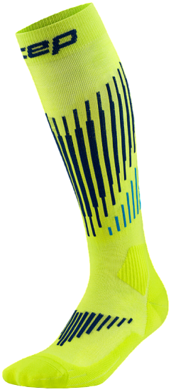 Носки женские CEP C225W Core Run Merino Tall Compression Lime/Blue - Фото 2 большая