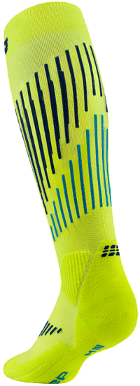 Носки женские CEP C225W Core Run Merino Tall Compression Lime/Blue - Фото 3 большая