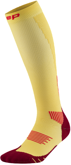 Носки женские CEP C125W Core Run Tall 5.0 Marigold/Burgundy - Фото 1 большая