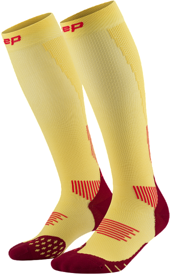 Носки женские CEP C125W Core Run Tall 5.0 Marigold/Burgundy - Фото 3 большая