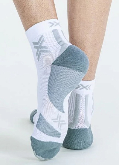 Носки X-Socks Run Discover Ankle Arctic White/Pearl Grey - Фото 3 большая