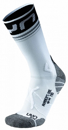 Носки женские UYN Runner'S One Mid White/Black - Фото 1 большая