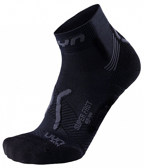 Носки мужские UYN Run Super Fast Black/Anthracite - Фото 1 большая