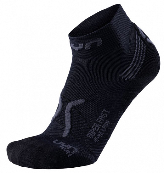 Носки женские UYN Run Super Fast Black/Anthracite - Фото 1 большая