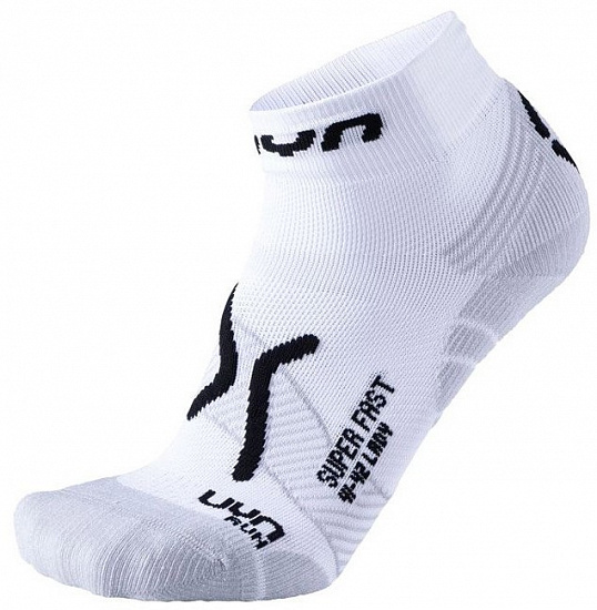 Носки женские UYN Run Super Fast White/Black - Фото 1 большая