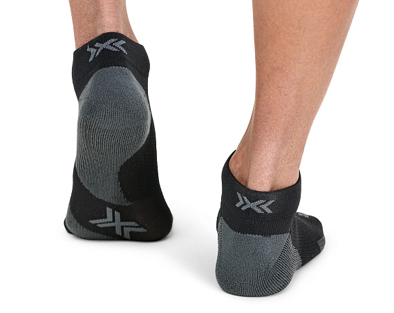 Носки X-Socks Run Discover Low Cut Black/Charcoal - Фото 4 большая