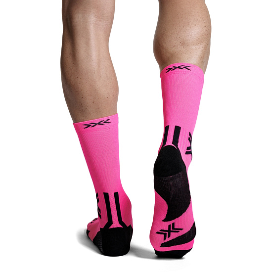 Носки X-Socks Run Discover Crew Fluo Pink/X Black - Фото 4 большая