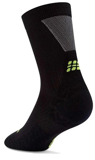 Носки женские CEP C2UUW Core Run Ultralight Mid Cut 4.0 Black/Grey - Фото 2 большая