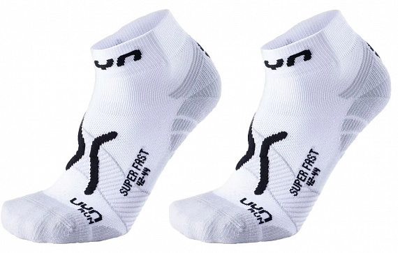 Носки мужские UYN Run Super Fast 2Prs White/Black - Фото 1 большая