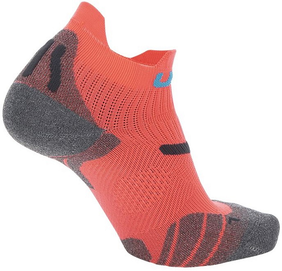 Носки женские UYN Run 2In Coral Fluo/Anthracite - Фото 2 большая