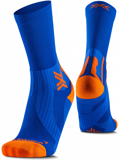 Носки X-Socks Run Perform Warm Crew Twyce Blue/Orange - Фото 1 большая