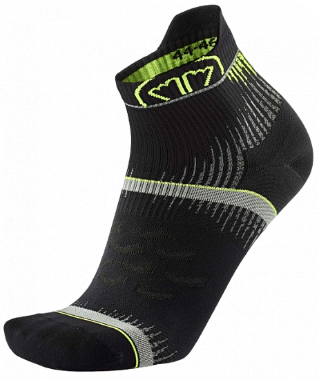 Носки Sidas Run Ultra Black/Yellow - Фото 1 большая