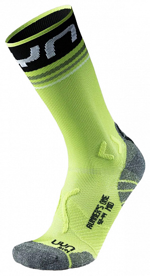 Носки мужские UYN Runner'S One Mid Lime/Black - Фото 1 большая