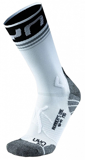 Носки мужские UYN Runner'S One Mid White/Black - Фото 1 большая