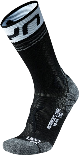 Носки женские UYN Runner'S One Mid Black/White - Фото 1 большая