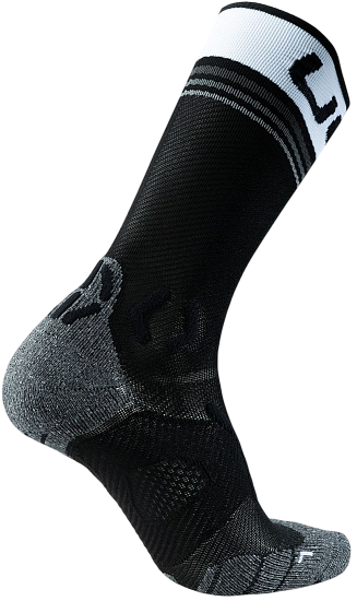 Носки женские UYN Runner'S One Mid Black/White - Фото 2 большая