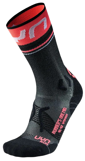 Носки женские UYN Runner'S One Mid Grey Melange/Pink - Фото 1 большая