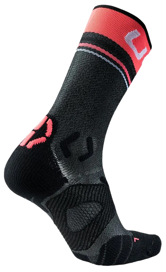 Носки женские UYN Runner'S One Mid Grey Melange/Pink - Фото 2 большая