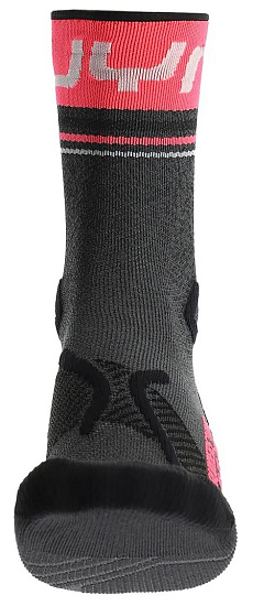 Носки женские UYN Runner'S One Mid Grey Melange/Pink - Фото 3 большая