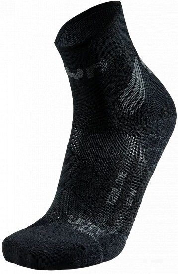 Носки мужские UYN Run Trail One Black/Grey - Фото 1 большая