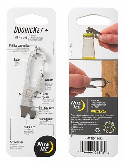 Карманный инструмент Nite Ize DoohicKey Plus Key Tool Стальной - Фото 1 большая