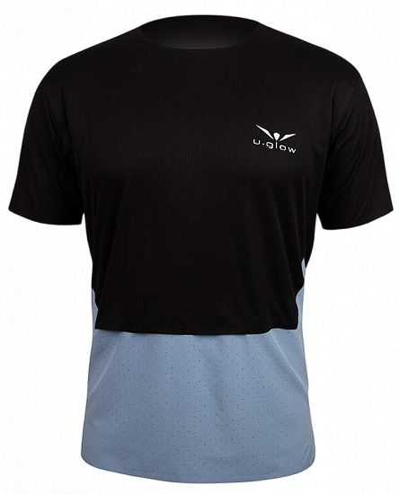 Футболка мужская UGLOW Vapor Black/Skyblue - Фото 1 большая