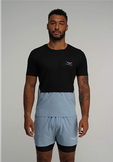 Футболка мужская UGLOW Vapor Black/Skyblue - Фото 2 большая