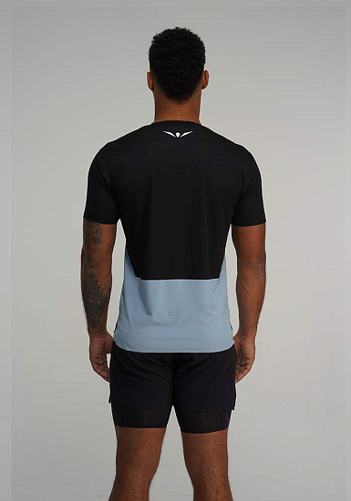 Футболка мужская UGLOW Vapor Black/Skyblue - Фото 3 большая