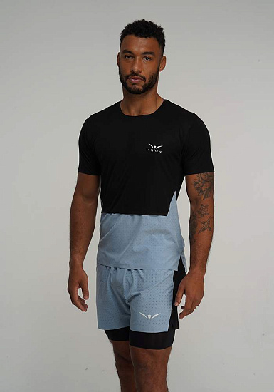 Футболка мужская UGLOW Vapor Black/Skyblue - Фото 4 большая