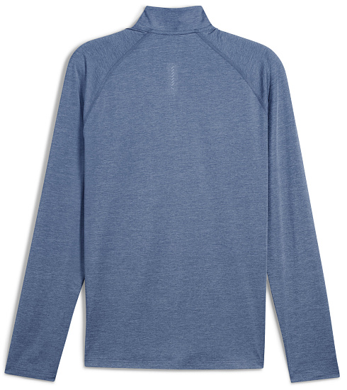 Лонгслив мужской Puma Run Vel Cldspn 1/4 Zip Dark Indigo/Heather - Фото 2 большая