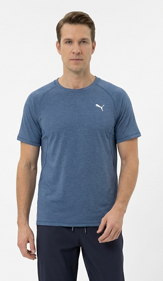 Футболка мужская Puma Run Vel Tri-Blend Dark Indigo/Heather - Фото 3 большая