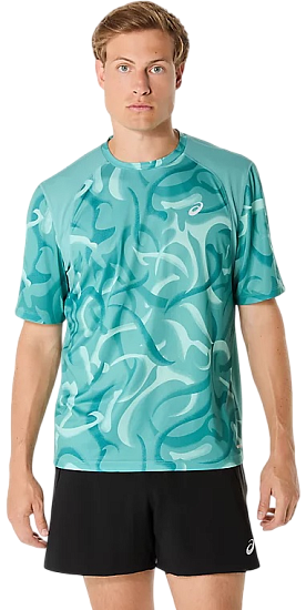 Футболка мужская ASICS Road Lite-Show Top Light Teal - Фото 3 большая