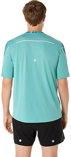 Футболка мужская ASICS Road Lite-Show Top Light Teal - Фото 4 большая