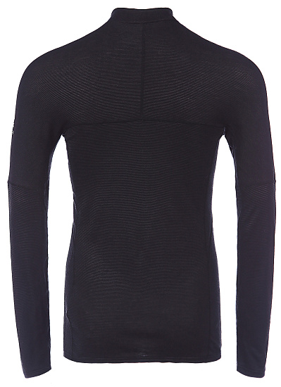 Лонгслив мужской Mizuno Prem Merino Wool Hz Black - Фото 2 большая