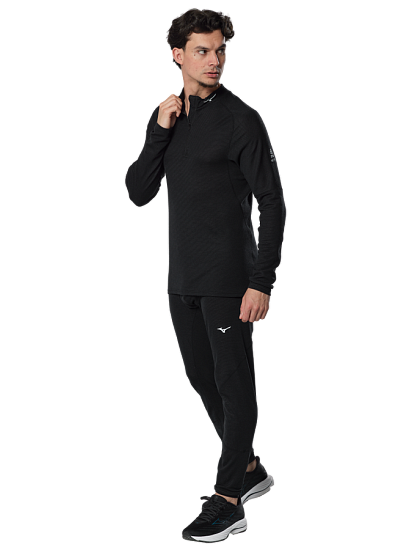 Лонгслив мужской Mizuno Prem Merino Wool Hz Black - Фото 5 большая