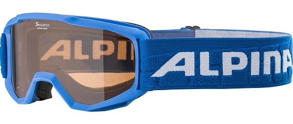 Горнолыжная маска детская Alpina Piney SH S2 Blue - Фото 1 большая