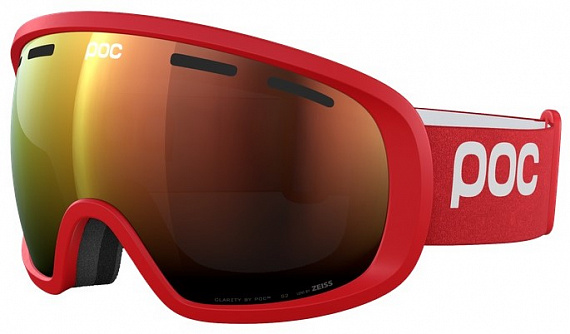 Горнолыжная маска POC Fovea Prismane Red/Partly Sunny Orange - Фото 1 большая
