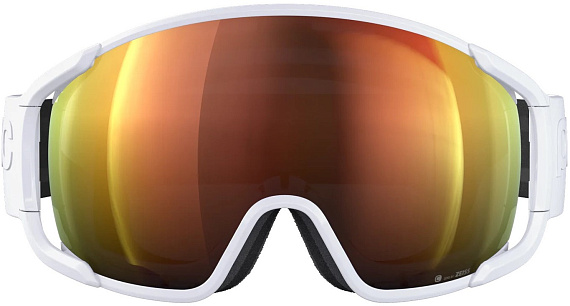 Горнолыжная маска POC Zonula Hydrogen White/Partly Sunny Orange - Фото 2 большая
