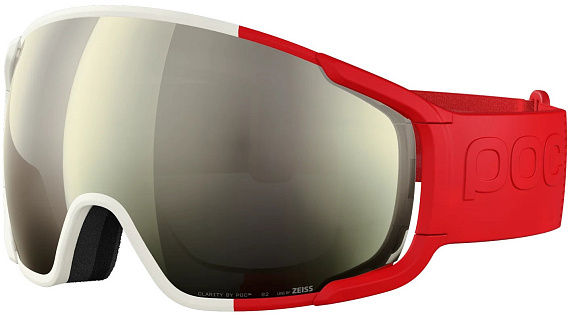 Горнолыжная маска POC Zonula Rouge/Blanc/Partly Sunny Ivory - Фото 1 большая
