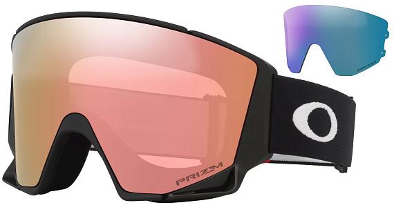 Горнолыжная маска Oakley Flow Scape L Matte Black/Prizm Rose Gold & Prizm Iced - Фото 2 большая