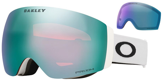 Горнолыжная маска Oakley Flight Deck Pro M Matte White/Prizm Sapphire & Prizm Iced - Фото 5 большая