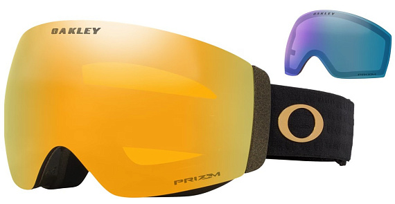 Горнолыжная маска Oakley Flight Deck Pro M Metallic Black Gold/Prizm 24K & Prizm Iced - Фото 5 большая