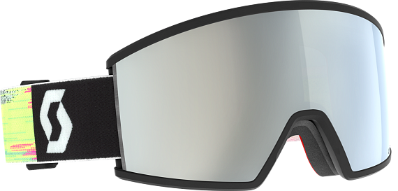 Горнолыжная маска Scott Ambit Black/Neon Yellow/Amp White Chrome S2 - Фото 1 большая