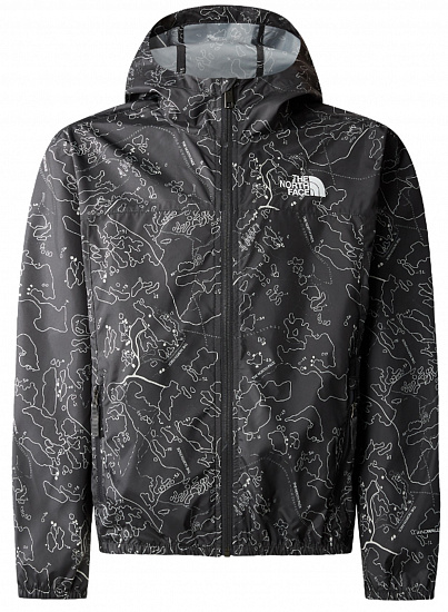 Куртка детская The North Face Never Stop Windwall Asphalt Grey/Bouldering Guide Print - Фото 1 большая