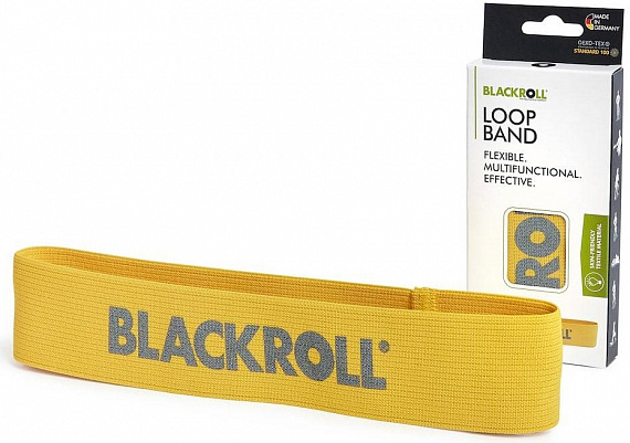 Мини-эспандер Blackroll Loop Band 30 см "Суперлегкое сопротивление" Желтый - Фото 1 большая