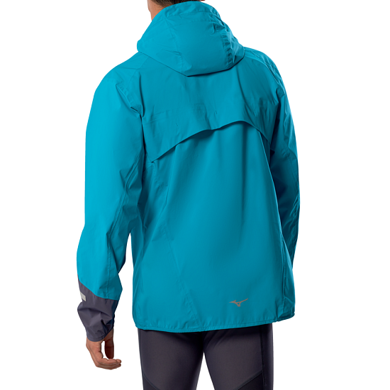 Куртка мужская Mizuno Waterproof 20K Er Capri Breeze - Фото 4 большая