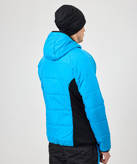 Куртка мужская Nordski Hybrid Warm 2.0 Light Blue/Black - Фото 5 большая