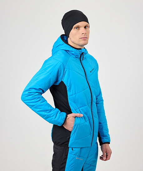 Куртка мужская Nordski Hybrid Warm 2.0 Light Blue/Black - Фото 6 большая